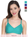 Solid Non Padded Bra (Pack Of 4)