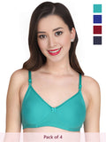 Solid Non Padded Bra (Pack Of 4)
