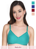 Solid Non Padded Bra (Pack Of 4)