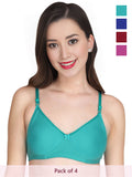 Solid Non Padded Bra (Pack Of 4)