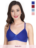 Solid Non Padded Bra (Pack Of 4)