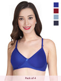 Solid Non Padded Bra (Pack Of 4)