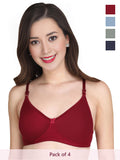 Solid Non Padded Bra (Pack Of 4)