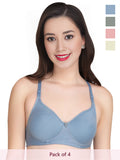 Solid Non Padded Bra (Pack Of 4)