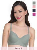Solid Padded Bra (Pack Of 4)