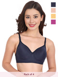 Solid Padded Bra (Pack Of 4)