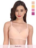 Solid Padded Bra (Pack Of 4)