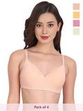 Solid Non Padded Bra (Pack Of 4)
