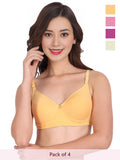 Solid Padded Bra (Pack Of 4)