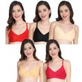 Solid Non Padded Bra (Pack Of 5)
