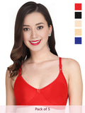 Solid Non Padded Bra (Pack Of 5)