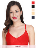 Solid Non Padded Bra (Pack Of 5)