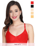 Solid Non Padded Bra (Pack Of 5)