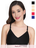 Solid Non Padded Bra (Pack Of 5)