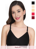 Solid Non Padded Bra (Pack Of 5)