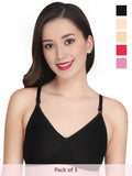 Solid Non Padded Bra (Pack Of 5)