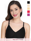 Solid Non Padded Bra (Pack Of 5)