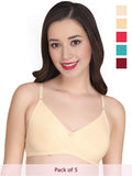 Solid Non Padded Bra (Pack Of 5)