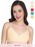 Solid Non Padded Bra (Pack Of 5)