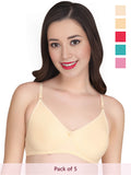 Solid Non Padded Bra (Pack Of 5)