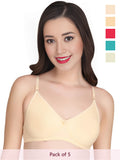 Solid Non Padded Bra (Pack Of 5)