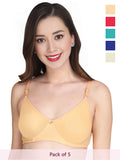 Solid Non Padded Bra (Pack Of 5)