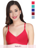 Solid Non Padded Bra (Pack Of 5)