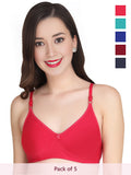 Solid Non Padded Bra (Pack Of 5)