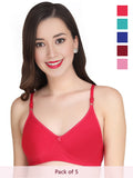 Solid Non Padded Bra (Pack Of 5)