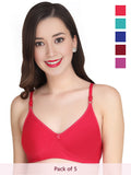 Solid Non Padded Bra (Pack Of 5)