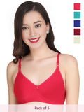 Solid Non Padded Bra (Pack Of 5)