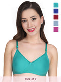 Solid Non Padded Bra (Pack Of 5)
