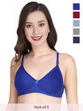 Solid Non Padded Bra (Pack Of 5)