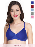 Solid Non Padded Bra (Pack Of 5)