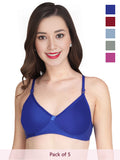 Solid Non Padded Bra (Pack Of 5)
