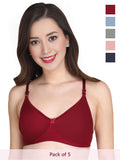 Solid Non Padded Bra (Pack Of 5)
