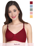 Solid Non Padded Bra (Pack Of 5)
