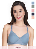 Solid Non Padded Bra (Pack Of 5)