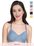 Solid Non Padded Bra (Pack Of 5)