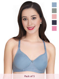 Solid Non Padded Bra (Pack Of 5)