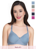 Solid Non Padded Bra (Pack Of 5)