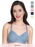 Solid Non Padded Bra (Pack Of 5)