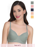 Solid Non Padded Bra (Pack Of 5)