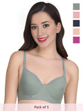 Solid Non Padded Bra (Pack Of 5)