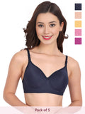 Solid Non Padded Bra (Pack Of 5)