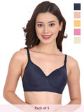 Solid Non Padded Bra (Pack Of 5)