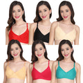 Solid Non Padded Bra (Pack Of 6)