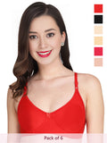 Solid Non Padded Bra (Pack Of 6)