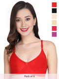 Solid Non Padded Bra (Pack Of 6)