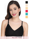 Solid Non Padded Bra (Pack Of 6)
